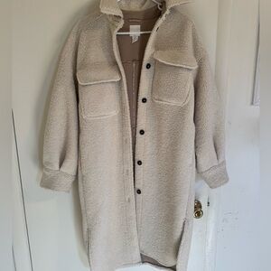 Women's Cream Longline Trench Coat